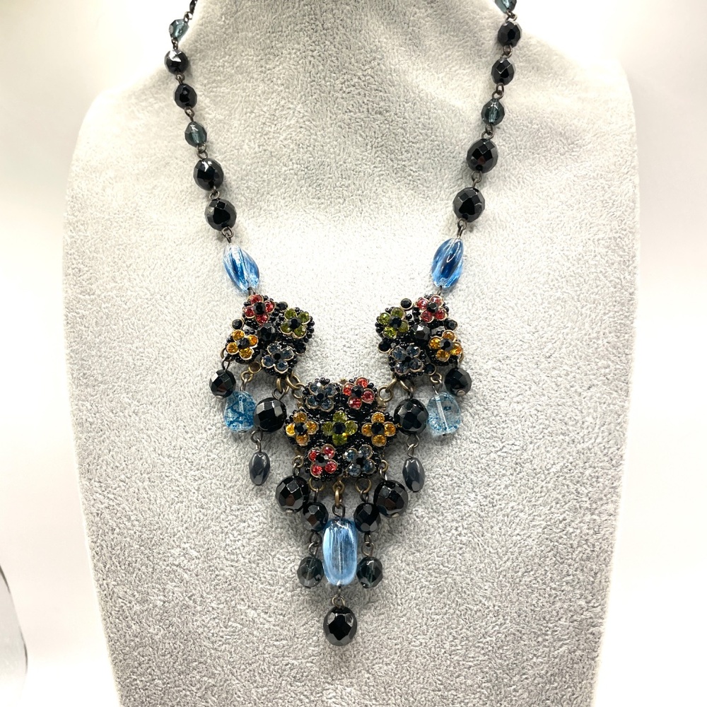 Elisabetta Ricciardi Italy Swarovski Crystal Necklace Statement NWT